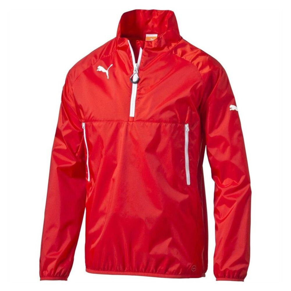 Puma Childrens/Kids Quarter Zip Windbreaker / Red